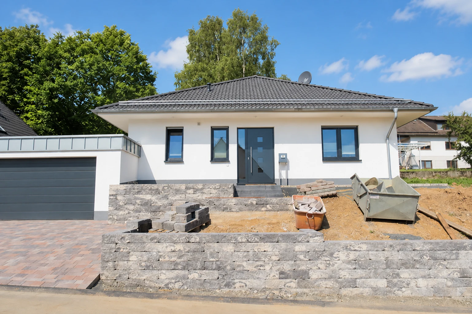 Bungalow mit Walmdach